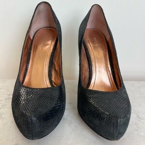 BCBGeneragion Black Snake Textured Women's Pumps